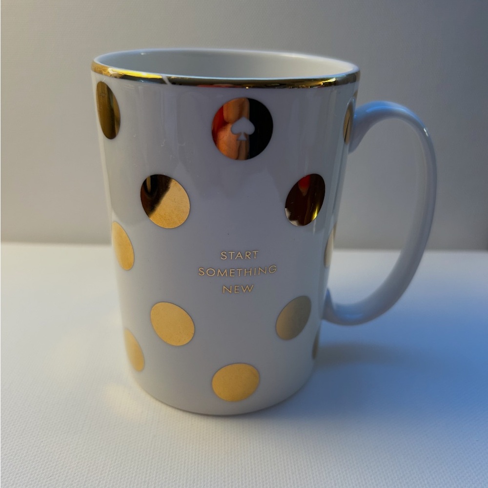 Kate Spade x Lenox White and Gold Polka Dot Mug - Picture 3 of 5